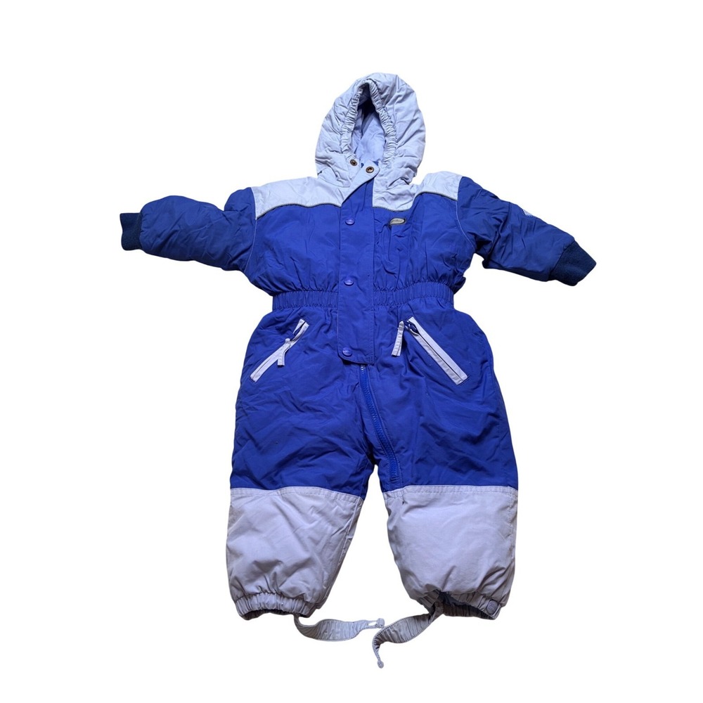 LL Bean‎ Toddler Snowsuit Bunting Blue Lavender 18 Months Winter One Piece